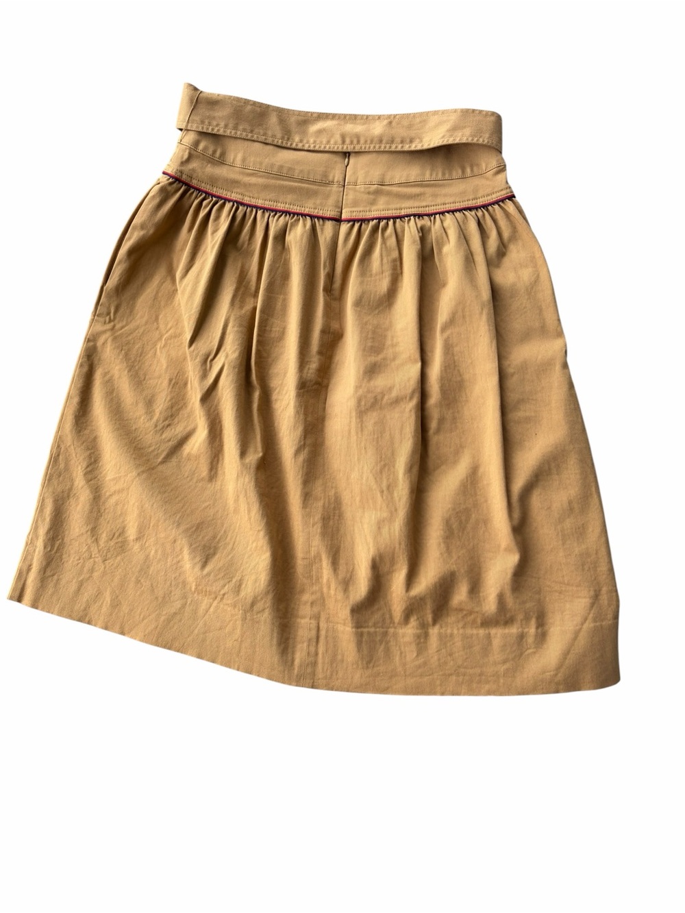 J. Crew Tan Tie-Waist Midi Skirt - Picture 8 of 9